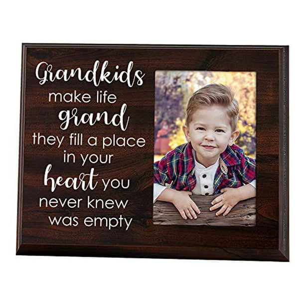 GRANDKIDS Black Wooden Photo Picture Frame Holds 4 x 6 Photo Grandparents Gift